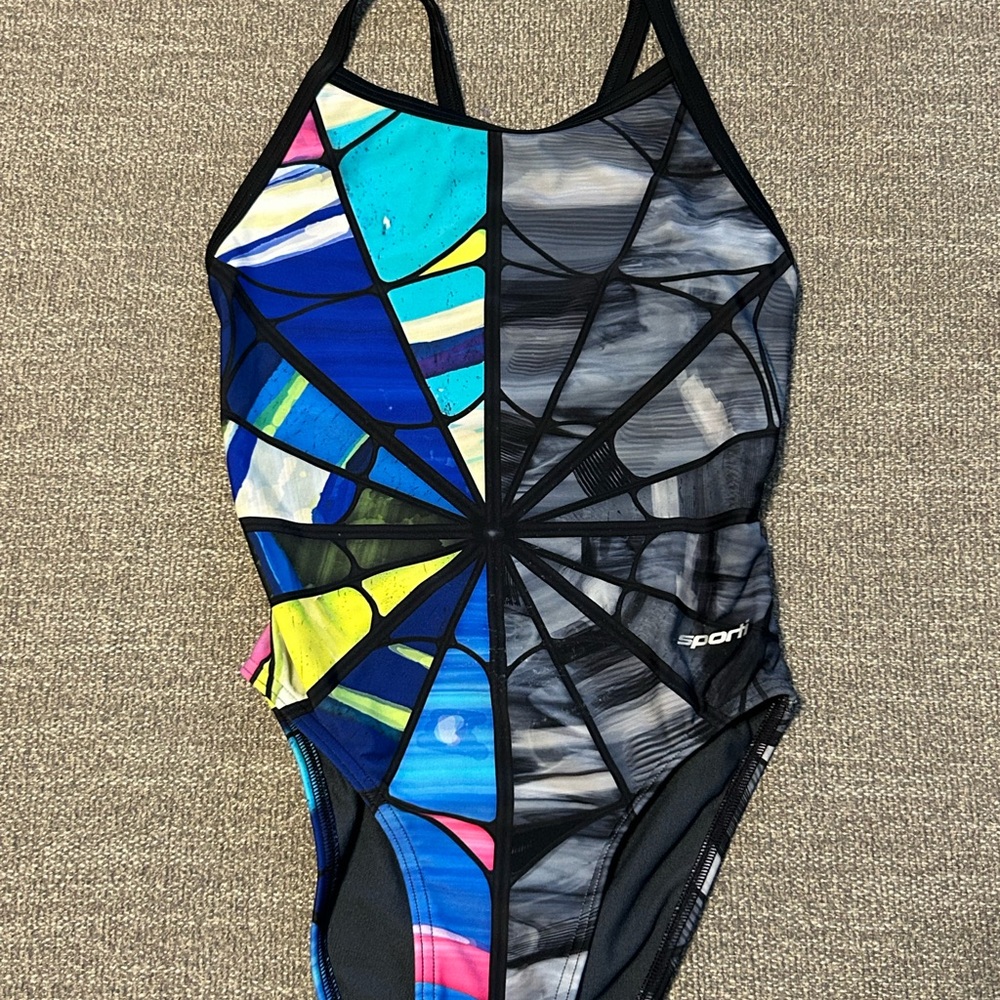 Sporti thin strap swim suit from Wednesday series pattern